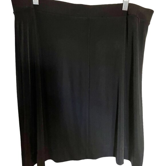Chicos Easywear Black Skirt Size XL Polyester Spandex Blend Made In Mexico - Picture 2 of 3